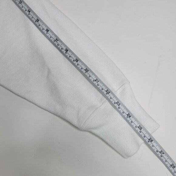 Champion Reverse Weave White Crewneck Sweatshirt X-Large Back Spellout - Picture 7 of 7